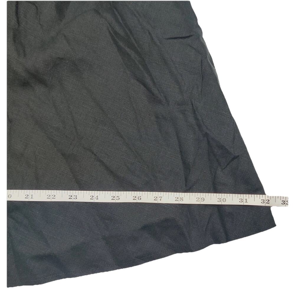 Talbots Petites Women’s Black ALine Midi Skirt Size 6P Linen Blend Made In Italy - Picture 6 of 9
